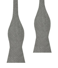 Mercury Charcoal Linen Self Bow Tie