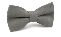 Mercury Charcoal Linen Bow Tie