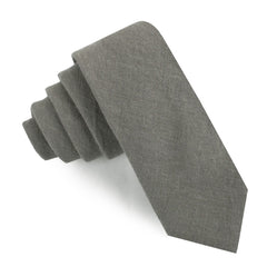 Mercury Charcoal Linen Skinny Tie