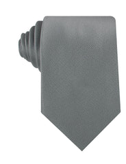 Mercury Grey Weave Necktie