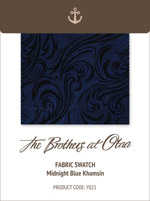 Fabric Swatch (Y021) - Midnight Blue Khamsin