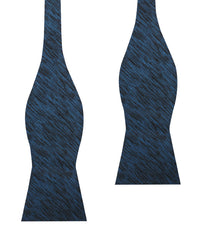 Midnight Blue-Black Chambray Self Bow Tie