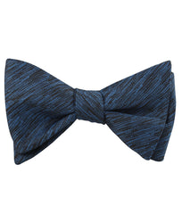 Midnight Blue-Black Chambray Self Tied Bow Tie