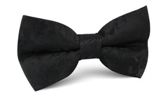 Midnight Black Floral Bow Tie