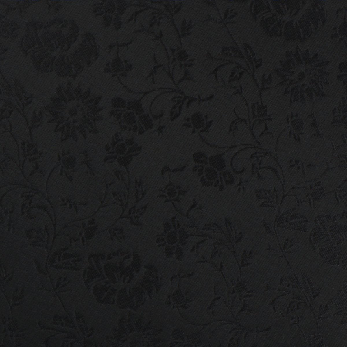 Midnight Black Floral Necktie Fabric
