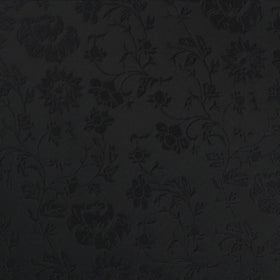 Midnight Black Floral Pocket Square