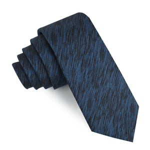 Midnight Blue-Black Chambray Skinny Tie