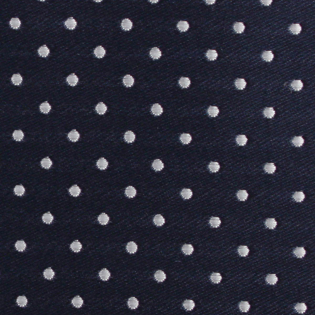 Midnight Blue Mini Pin Dots Fabric Self Bowtie