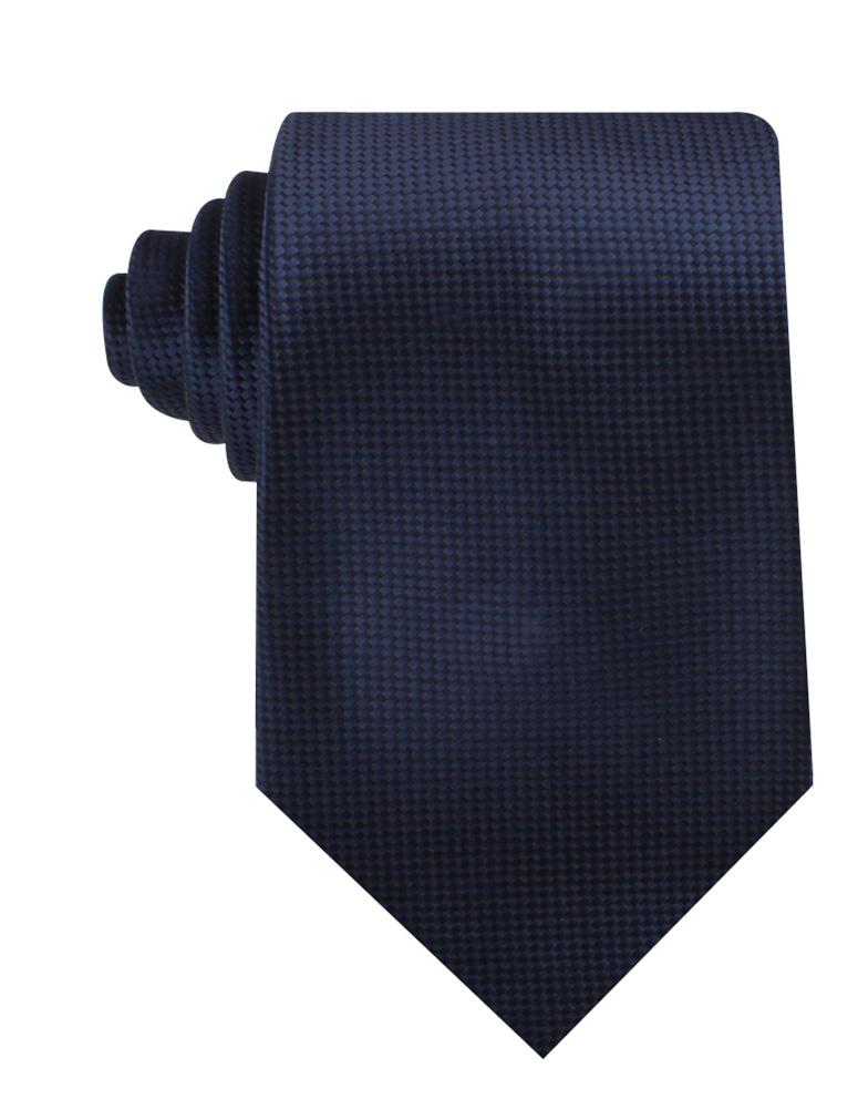 Midnight Blue Oxford Weave Necktie