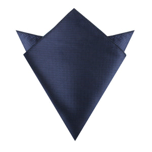 Midnight Blue Oxford Weave Pocket Square