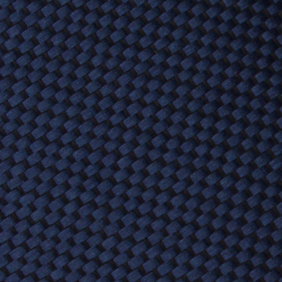 Midnight Blue Oxford Weave Skinny Tie Fabric