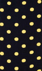 Midnight Blue on Yellow Dot Socks Fabric