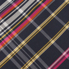 Midnight Blue with Pink Stripes Fabric Pocket Square X706