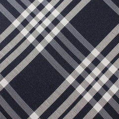 Midnight Blue with White Stripes Fabric Pocket Square X140