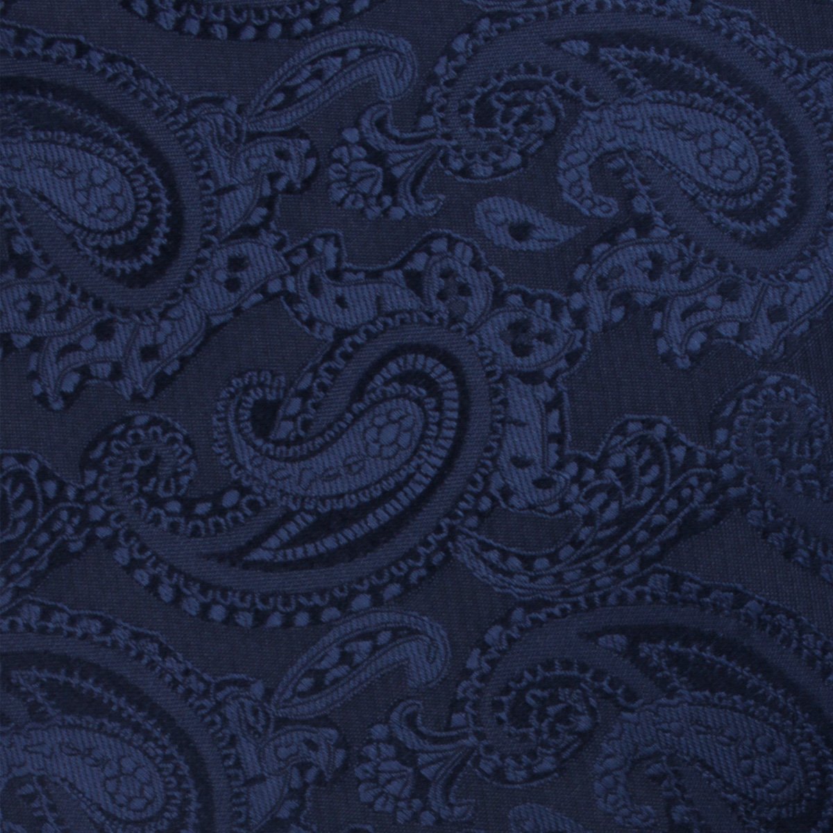Midnight Navy Paisley Necktie Fabric
