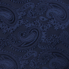 Midnight Navy Paisley Necktie Fabric