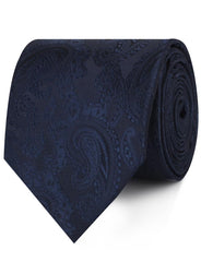 Midnight Navy Paisley Neckties