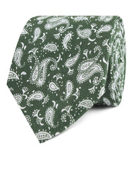 Milan Paisley Green Necktie