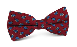 Milano Burgundy Red Paisley Bow Tie