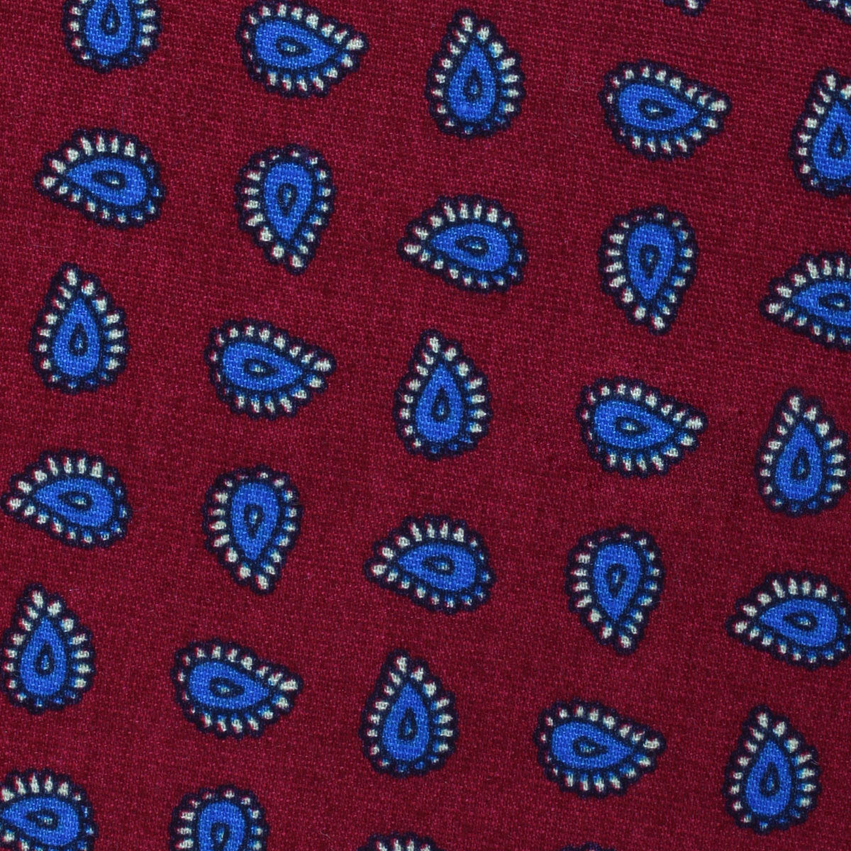Milano Burgundy Red Paisley Fabric Necktie