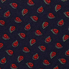 Milano Navy Blue Paisley Fabric Necktie