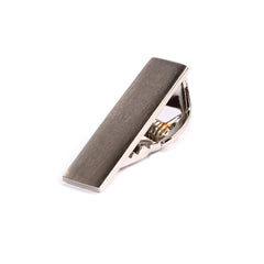 Mini Brushed Silver Skinny Tie Bar