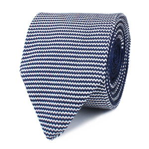 Mini Herringbone Knitted Tie