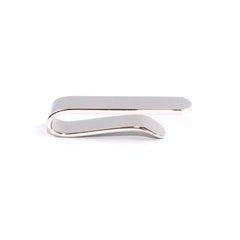 Mini Shining Silver Round Clasp Skinny Tie Bar