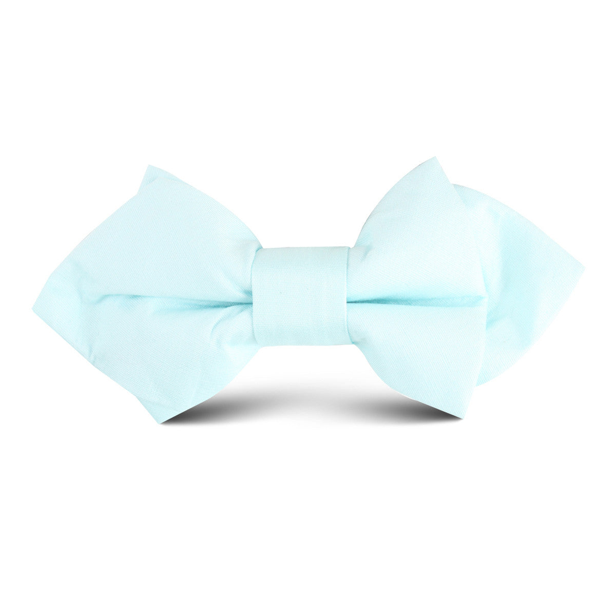 Mint Blue Cotton Kids Diamond Bow Tie