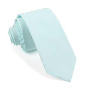 Mint Blue Cotton Skinny Tie