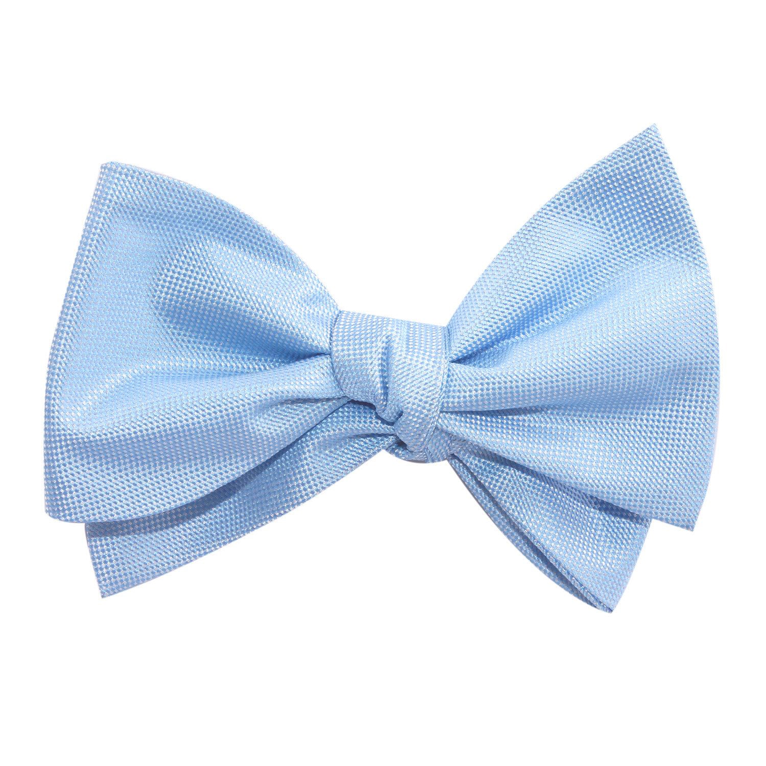 Mint Blue Self Tie Bow Tie 3