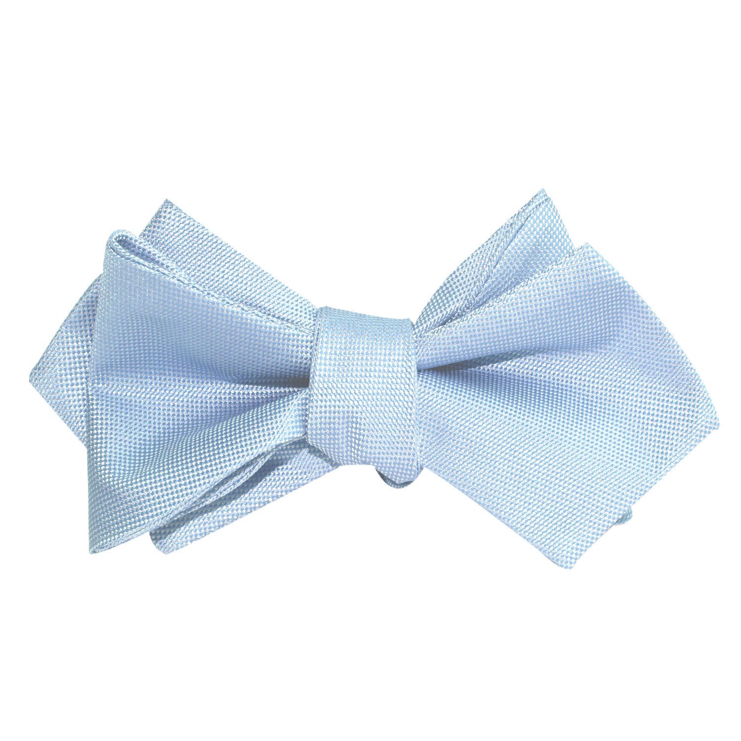 Mint Blue Self Tie Diamond Tip Bow Tie 1