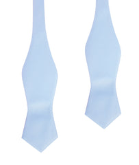 Mint Blue Self Tie Diamond Tip Bow Tie