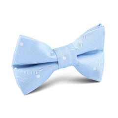 Mint Blue with White Polka Dots Kids Bow Tie