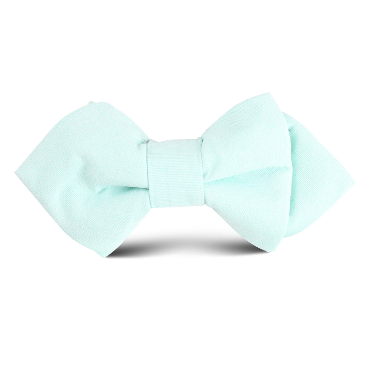 Mint Green Cotton Kids Diamond Bow Tie