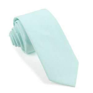 Mint Green Cotton Skinny Tie