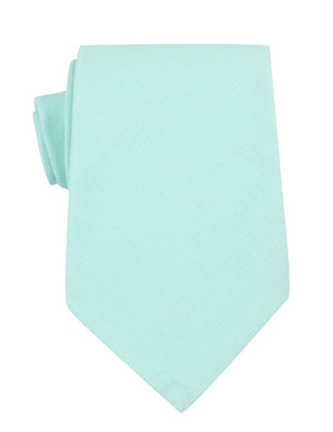 Mint Green Linen Necktie