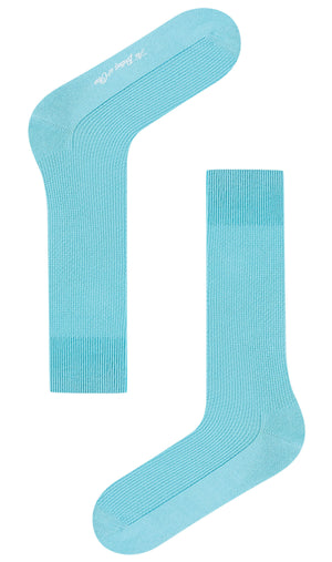 Mist Blue Textured Socks