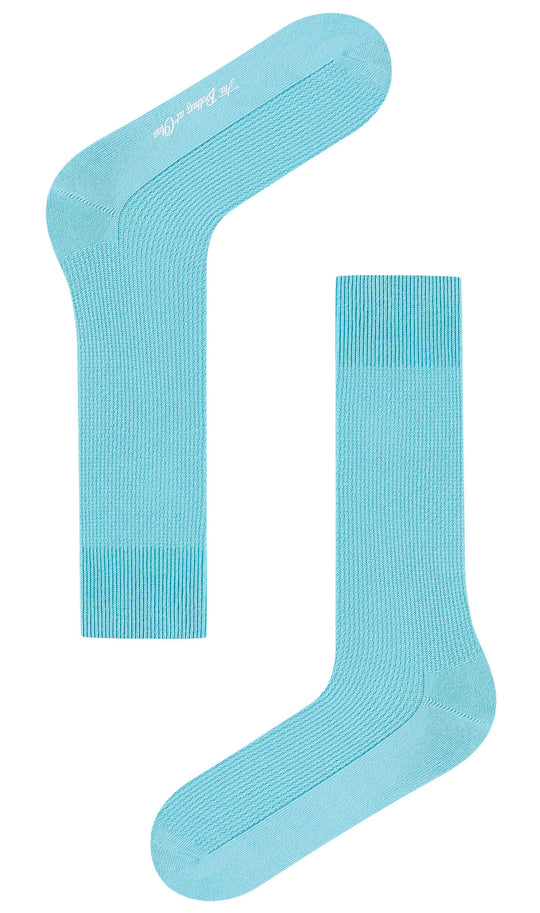 Mist Blue Textured Socks