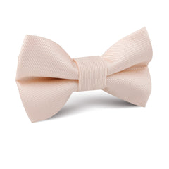 Misty Rose Pink Weave Kids Bow Tie