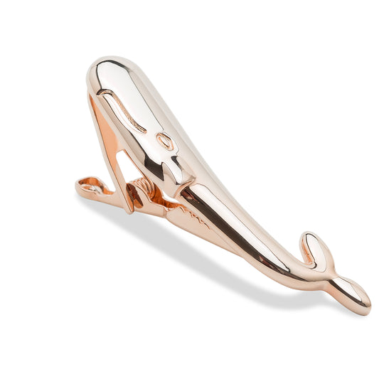 Moby Dick Rose Gold Whale Tie Bar