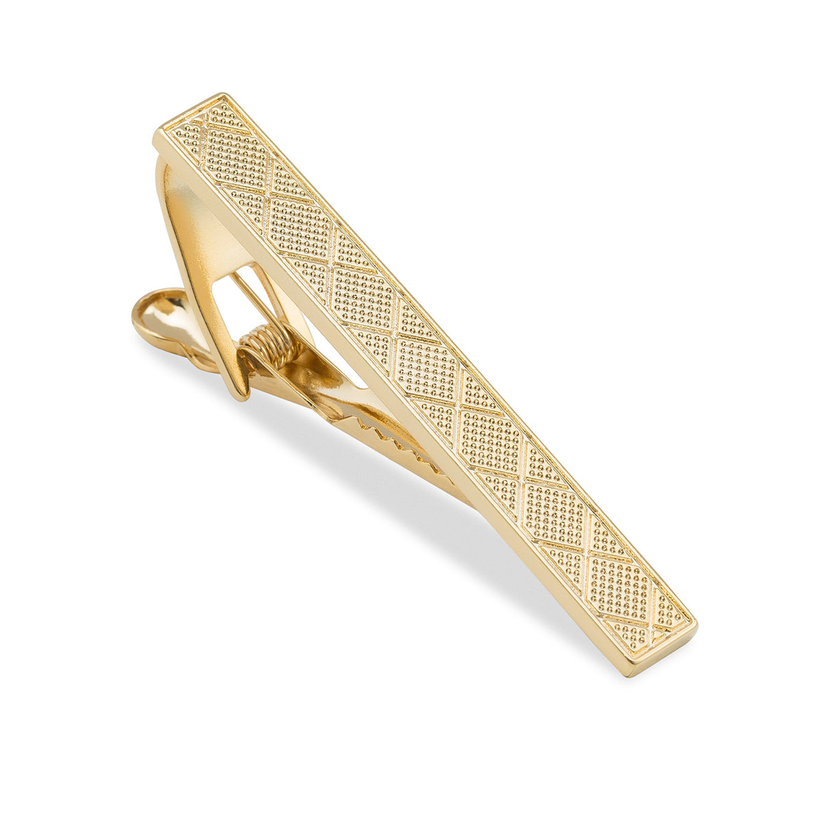 Monte Carlo Gold Tie Bar | Mens Swank Square Dotted Grid Tie Clip Bars ...