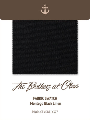 Fabric Swatch (Y327) - Montego Black Linen