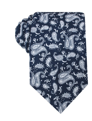 Moroccan Blue Paisley Necktie