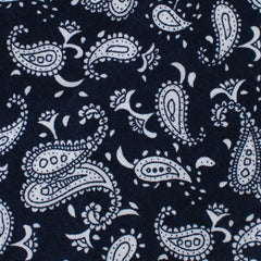 Moroccan Blue Paisley Necktie Fabric