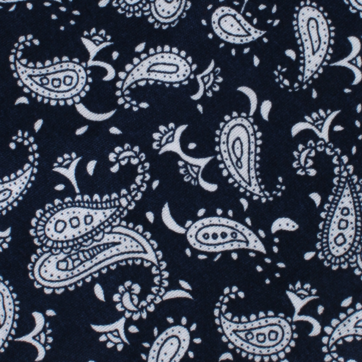 Moroccan Blue Paisley Pocket Square Fabric