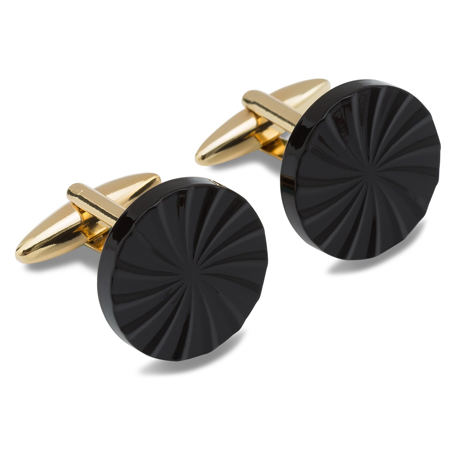 Mr. Mysterious Black and Gold Cufflink