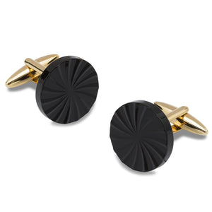 Mr. Mysterious Black and Gold Cufflinks