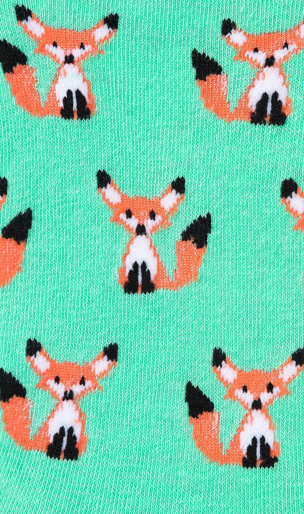 Mr Fox Mint Green Low Cut Socks Pattern