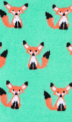Mr Fox Mint Green Low Cut Socks Pattern